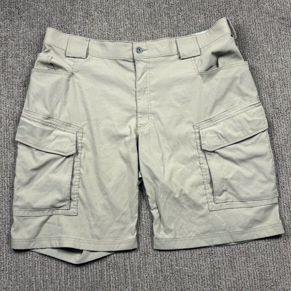 Duluth Trading Dry On The Fly Cargo Shorts Mens 40 Relaxed Fit Khaki